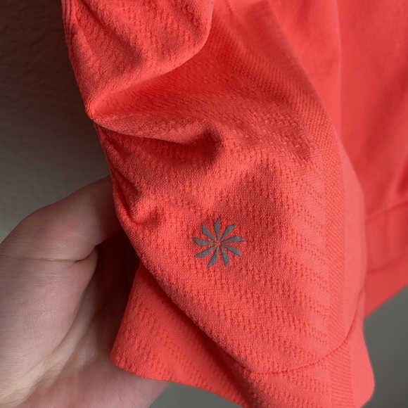 Athleta Fast Track Short Sleeve Tee | Color: Bright Coral - Picture 3 of 5